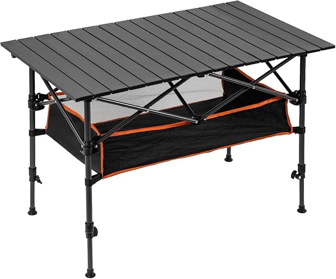 120cm Length Foldable Camping Table – Portable Outdoor Table with Adjustable Height ECOTREK