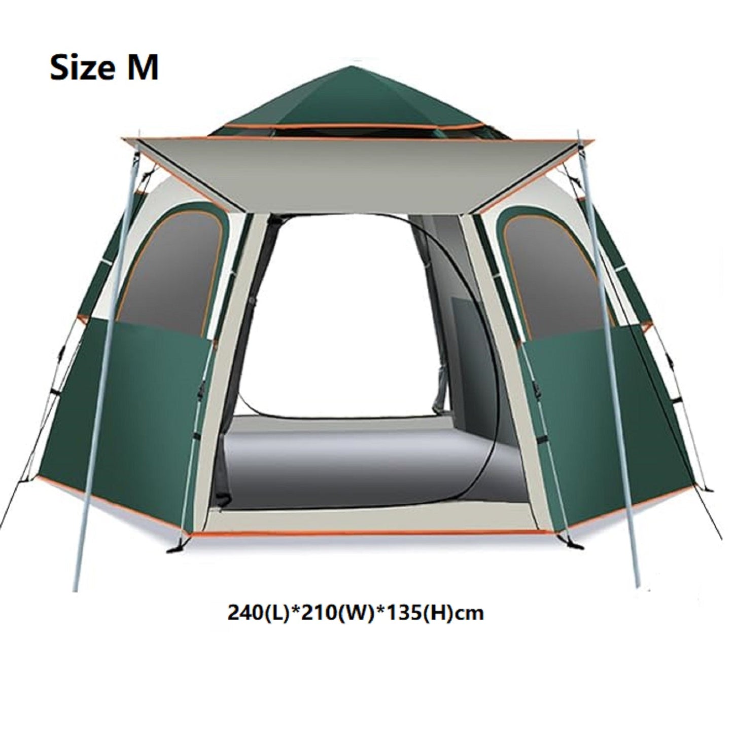 Hexagonal Camping Tent - Durable, Quick Setup JLP5467 ECOTREK
