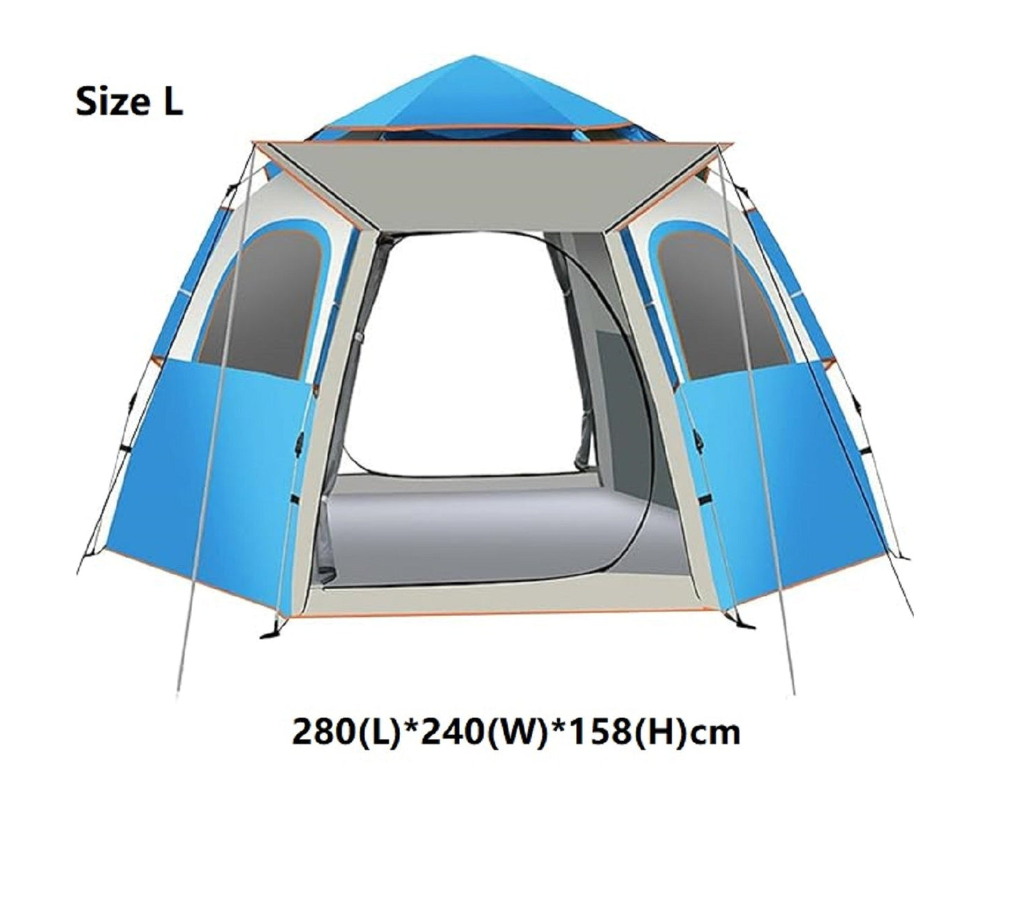 Hexagonal Camping Tent - Durable, Quick Setup JLP5467 ECOTREK