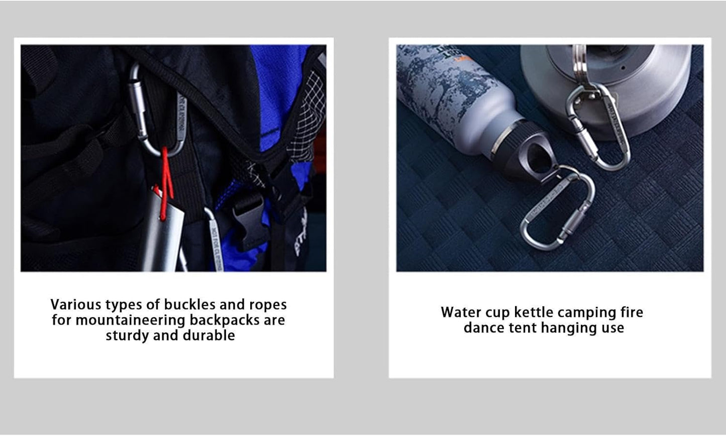 Heavy Duty D-Shaped Aluminium Carabiner Hooks ECOTREK