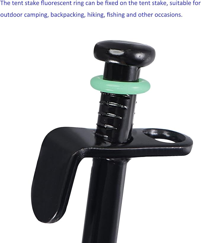 ECOTREK Glow Tent Stake Rings – Silicone Glow Marker Rings for Tent Pegs JP30416 - ShopHub