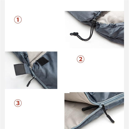 Large Rectangular Sleeping Bag – 230 x 100 cm, Ideal for Camping, Hiking, Picnic & Outdoor Use ECOTREK