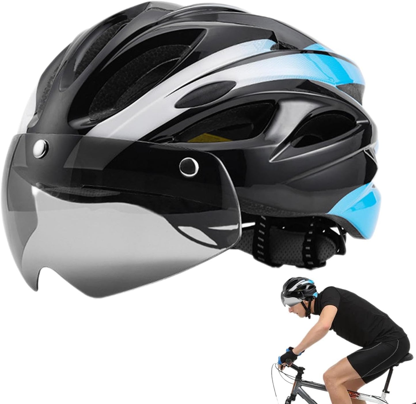 ECOTREK Bicycle Helmet with  Rear Light – Adjustable Breathable Cycling Helmet HT629012 - ShopHub