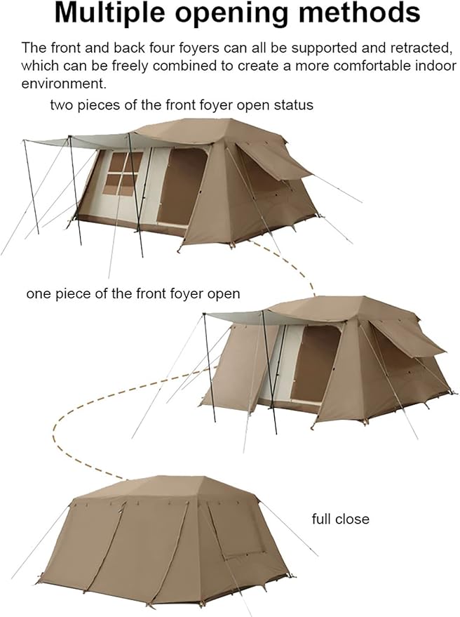 Family Tent Automatic Tent –Double Layers PU3000+ Waterproof,Two Bedroomsu LCF01620 ECOTREK