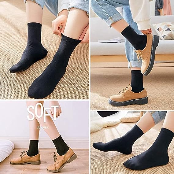 Black Socks Business Socks Crew Socks Dress Socks (12 Pairs) Men's - SIZE7-10 dealonline.co.nz