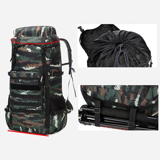 ECOTREK 70L Military Backpack – Tactical Camping, Hiking & Travel Rucksack BDHS5176 - ShopHub