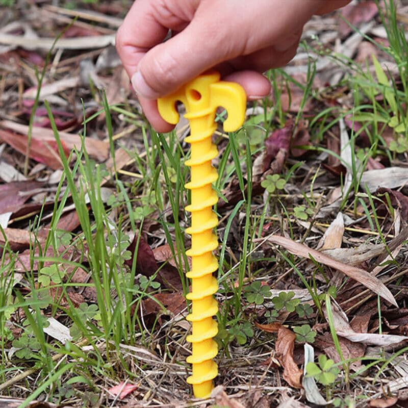 ECOTREK Screw Tent Pegs – 20cm Plastic Spiral Ground Stakes for Camping, Tarp & Outdoor Shelters JP52013 - ShopHub