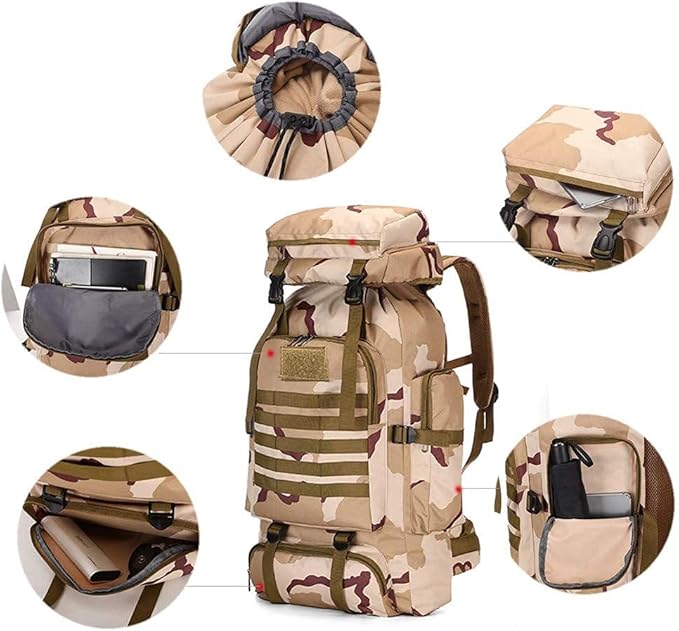 ECOTREK-80L Hiking & Camping Backpack – Waterproof & Durable ECOTREK