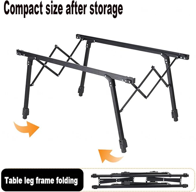Aluminium Height Adjustable Egg Roll Camping Table – Portable Outdoor Table 89cm ECOTREK