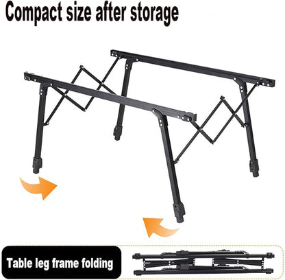 Aluminium Height Adjustable Egg Roll Camping Table – Portable Outdoor Table 89cm ECOTREK