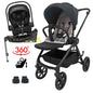 Crown Y Luxury Travel System - Reversible Stroller + Reclining i-Size Capsule + Rotating ISOFIX Base