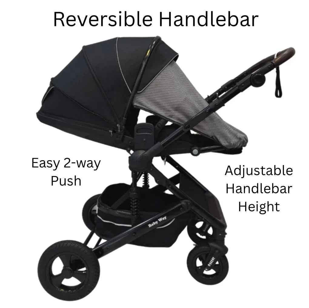 Versa 3-in-1 Travel System – Open Bassinet Stroller + Capsule Car Seat with Sunshade Sets