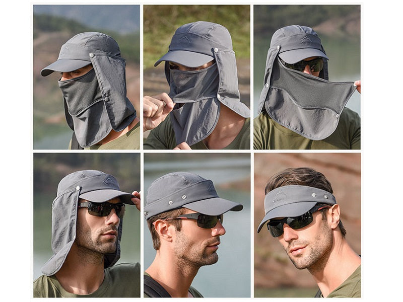 NAVY- Sun Hat Wide Brim Bucket Hats Outdoor Fishing Hiking Cap UV Protection dealonline.co.nz