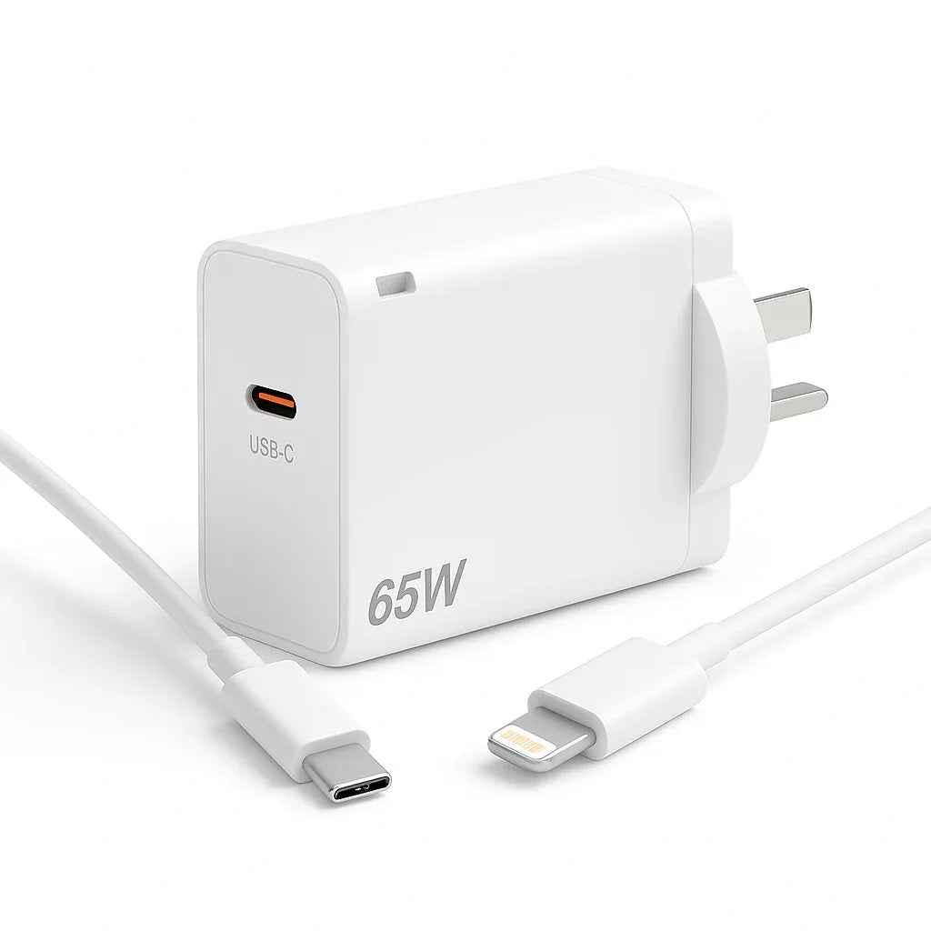 65W USB-C Fast Charger – Super Speed PD Charger with Cable Options