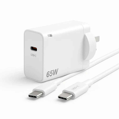 65W USB-C Fast Charger – Super Speed PD Charger with Cable Options