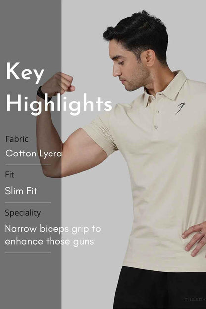 Polo T-shirt Beige