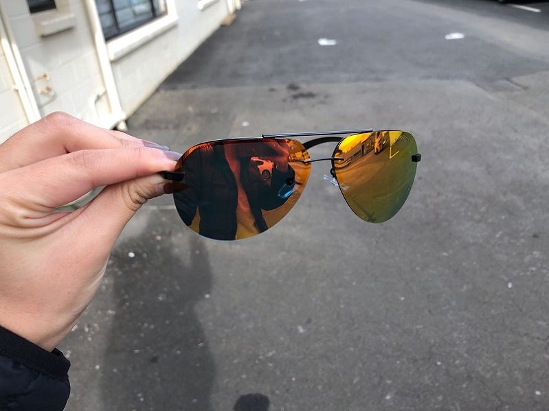 Orange -  Mirror Lens HD Polarized Lens Sunglasses Anti-Blue Ray Hydrophobic dealonline.co.nz