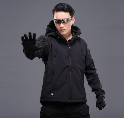 Men's Tactical Softshell Jacket — Waterproof Windproof Fleece Lined | Outdoor & Hiking - ShopHub
