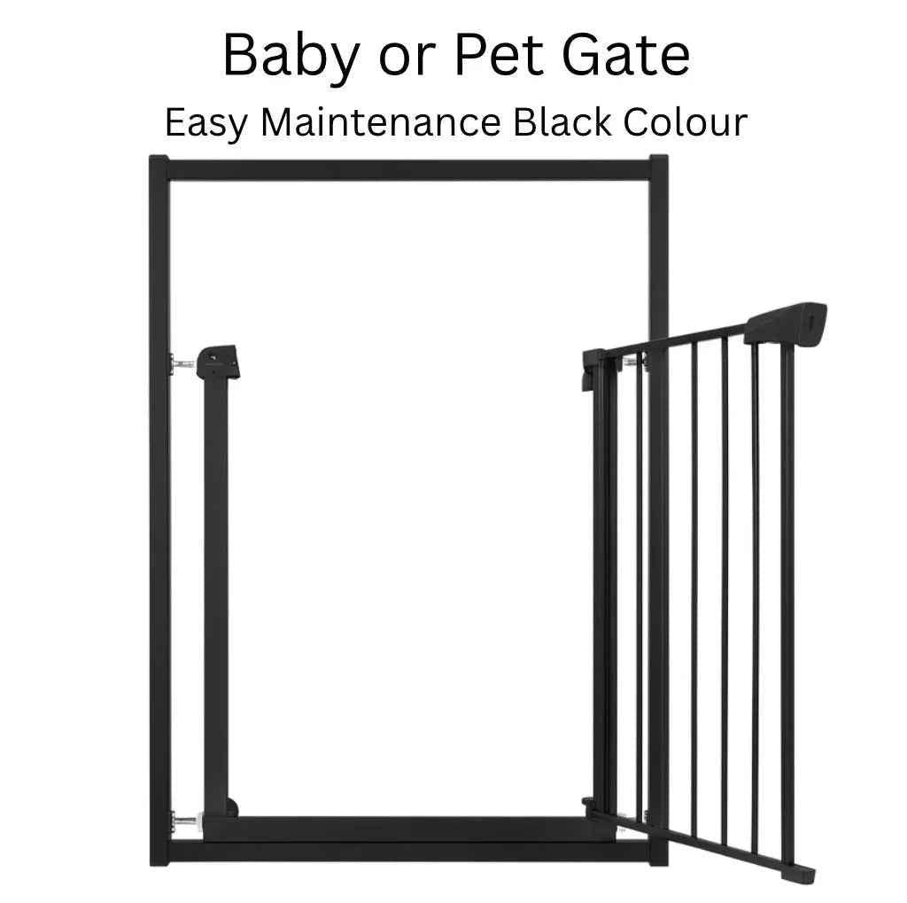Grey Safety Gate – Secure Baby & Pet Barrier (Fits 75-84 cm Doors)