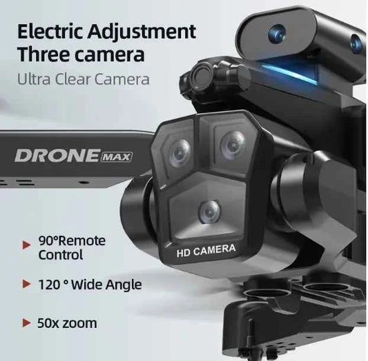 C10 Max 6000M GPS RC Drone with HD Camera - Triple Lens Optical Flow & Auto Return | Complete Set