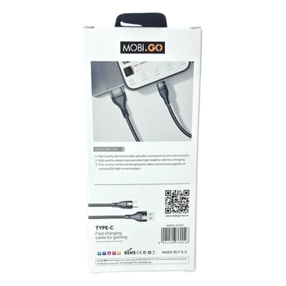 Mobigo 3m USB-A to C cable GO107