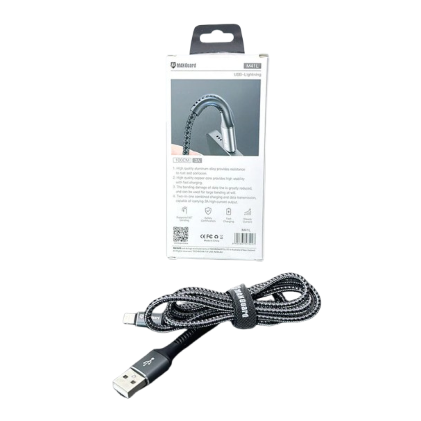 Maxguard 1m USB-A to Lightning cable M41L