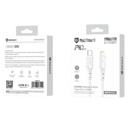 Maxguard 1.2m 30W Type-C to Lightning Cable MP01CL