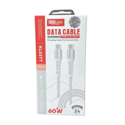 Kinglink 2m 60W Type-C to C Cable KL02TT