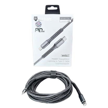 Maxguard 3m 20W Type-C to Lightning cable M43LC