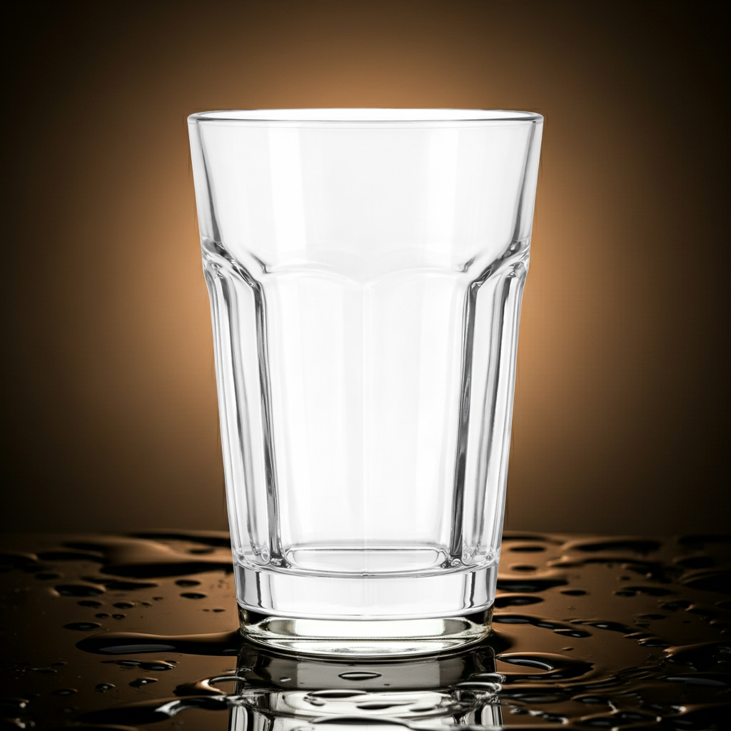 Frankly Cotton Clear Faceted Glass Tumbler 473ml Nest & Stem Homewares
