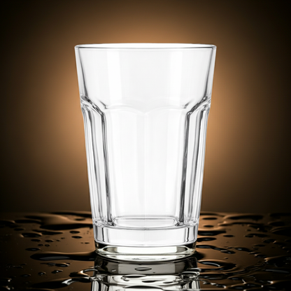 Frankly Cotton Clear Faceted Glass Tumbler 473ml Nest & Stem Homewares