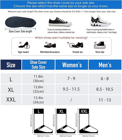 ECOTREK waterproof shoe covers with reflective strip for men and women, rain boot protectors, made for outdoor waterproof protection.