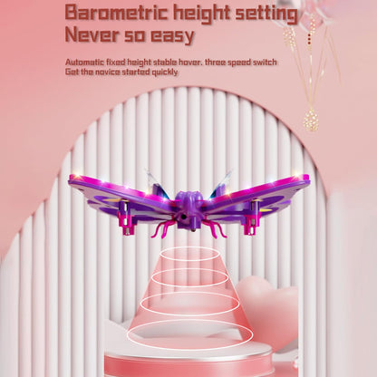 2.4GHz RC Butterfly Drone by dealonline.co.nz featuring quadcopter design, 3D flip, gravity sensing, and headless mode.