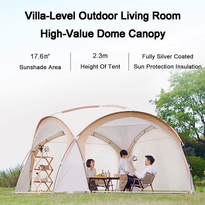 Dome Canopy Gazebo Tent – 4.2 × 4.2 × 2.3m LCF28517 ECOTREK