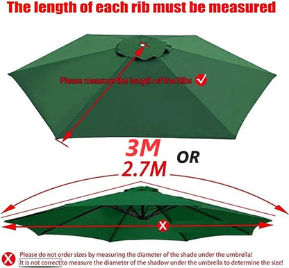 5 Colour 3M/8-Arm Parasol Replacement Cloth Round Garden Umbrella Cover dealonline.co.nz