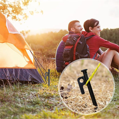 ECOTREK Heavy Duty Tent Pegs – 40cm Steel Camping Stakes for Hard Ground, Beach & Grass JP120512 - ShopHub
