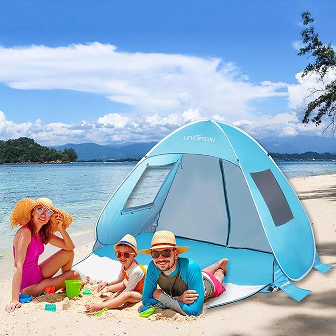 Pop-Up Beach Tent Sun Shelter – Easy Setup & Portable ECOTREK