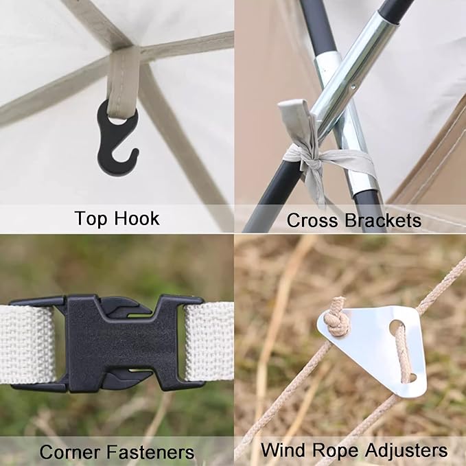 Dome Canopy Gazebo Tent – 4.2 × 4.2 × 2.3m LCF28517 ECOTREK