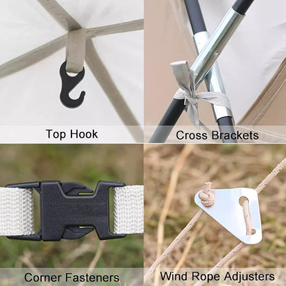 Dome Canopy Gazebo Tent – 4.2 × 4.2 × 2.3m LCF28517 ECOTREK