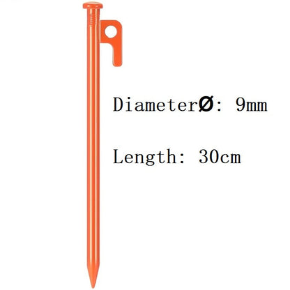 Heavy Duty Steel Tent Stakes – 30cm Metal Tent Pegs ECOTREK