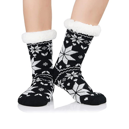 4 Pairs Womens Slipper Fuzzy Socks Winter Super Warm Soft Socks with Grippers dealonline.co.nz