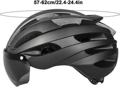 ECOTREK Adult Bicycle Helmet – Adjustable Cycling Helmet with Removable Goggles HT53107 - ShopHub