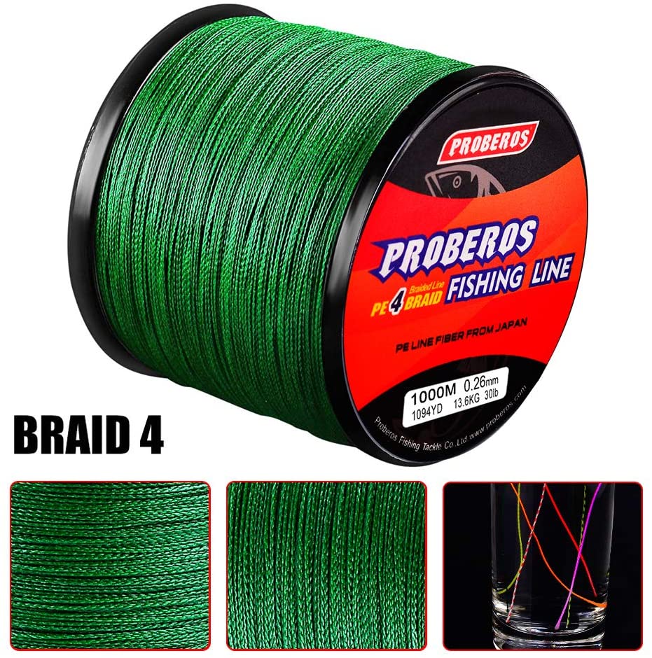 60LB 500m Braided Fishing Line 4 Strands Stronger Multifilament PE Braid Wire 4.0 dealonline.co.nz