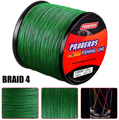60LB 500m Braided Fishing Line 4 Strands Stronger Multifilament PE Braid Wire 4.0 dealonline.co.nz