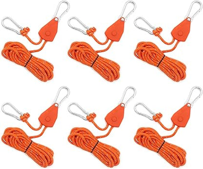 ECOTREK Reflective Ratchet Guy Ropes – Adjustable Tent Tie Down Ropes with Pulley JP5687 - ShopHub