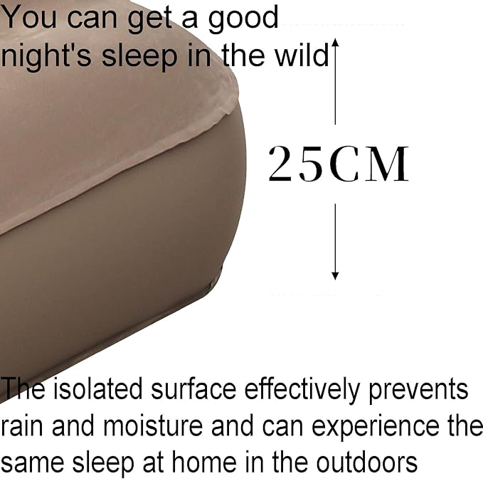 ECOTREK-Outdoor Inflatable Single Airbed Mattress with Built-in Pump ECOTREK