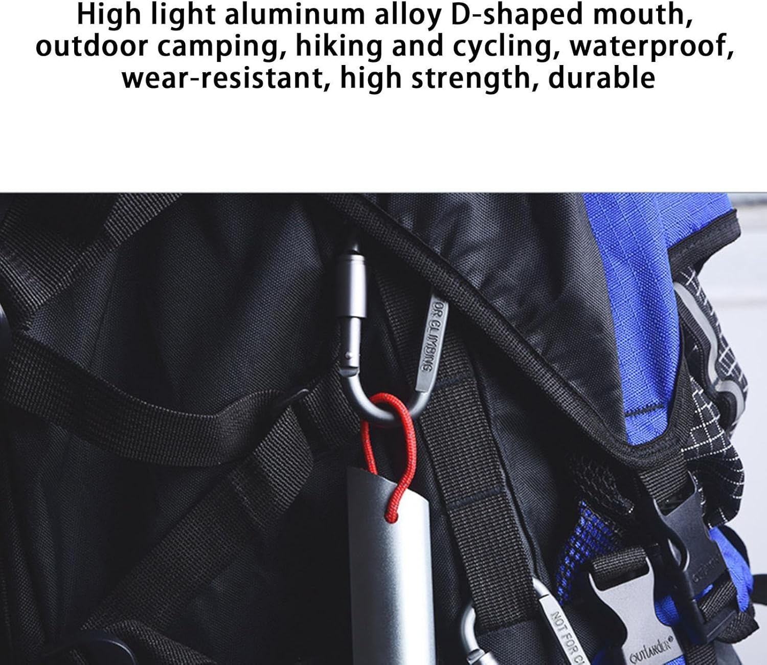 Heavy Duty D-Shaped Aluminium Carabiner Hooks ECOTREK