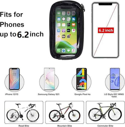 ECOTREK Waterproof Bicycle Frame Bag – Bike Phone Holder with Touchscreen JS71801