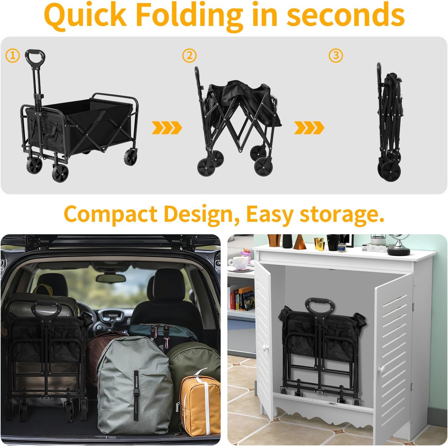 Foldable Wagon, Beach Cart Trolley ECOTREK