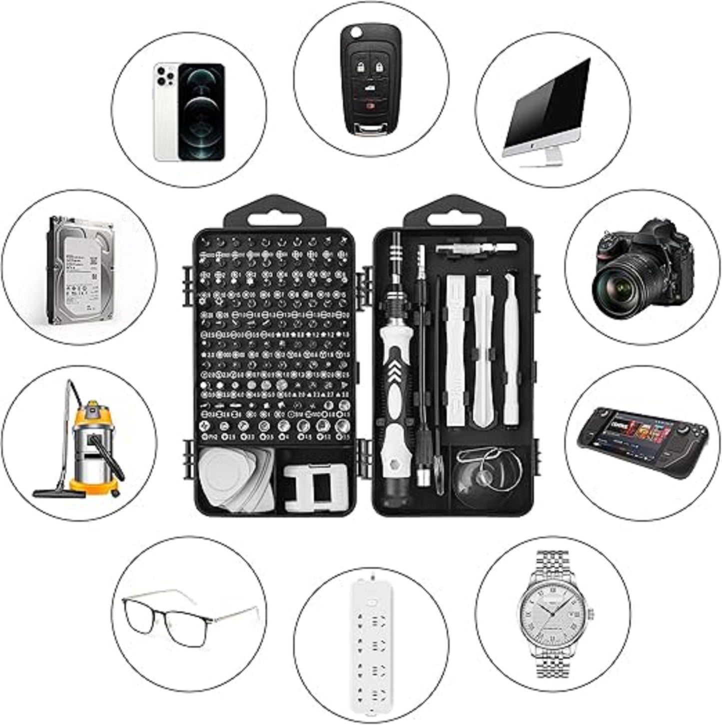 Magnetic Precision Screwdriver Set – 115 in 1  Multi Tool Kit for Electronics & DIY Repair DFWJ5013 - ShopHub